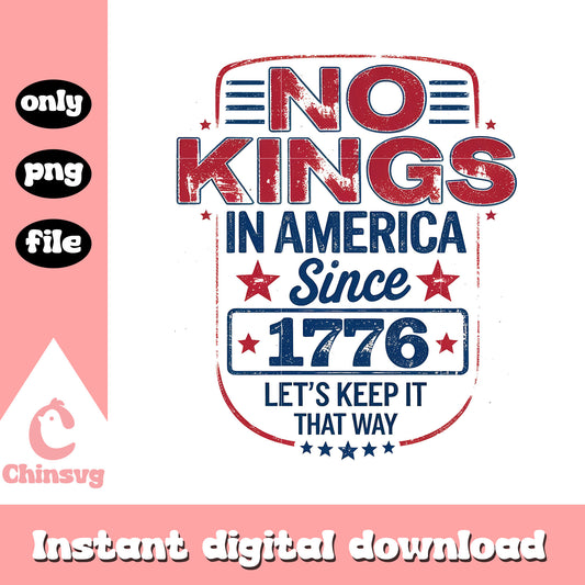 logo no kings 4th of july design png, 4th of july logo​ png