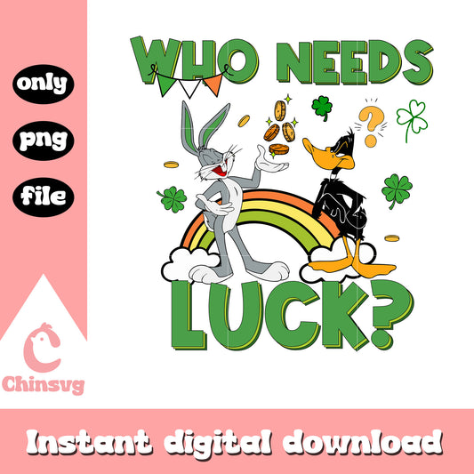 looney tunes who's need luck png, saint patrick day png