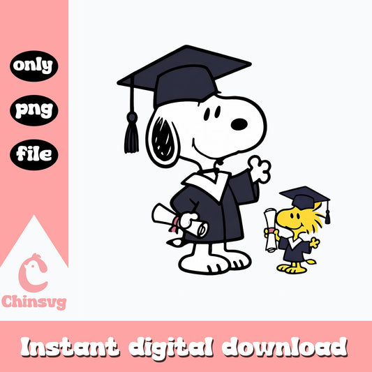 Snoopy Graduation PNG, Woodstock Graduate PNG, Peanuts PNG