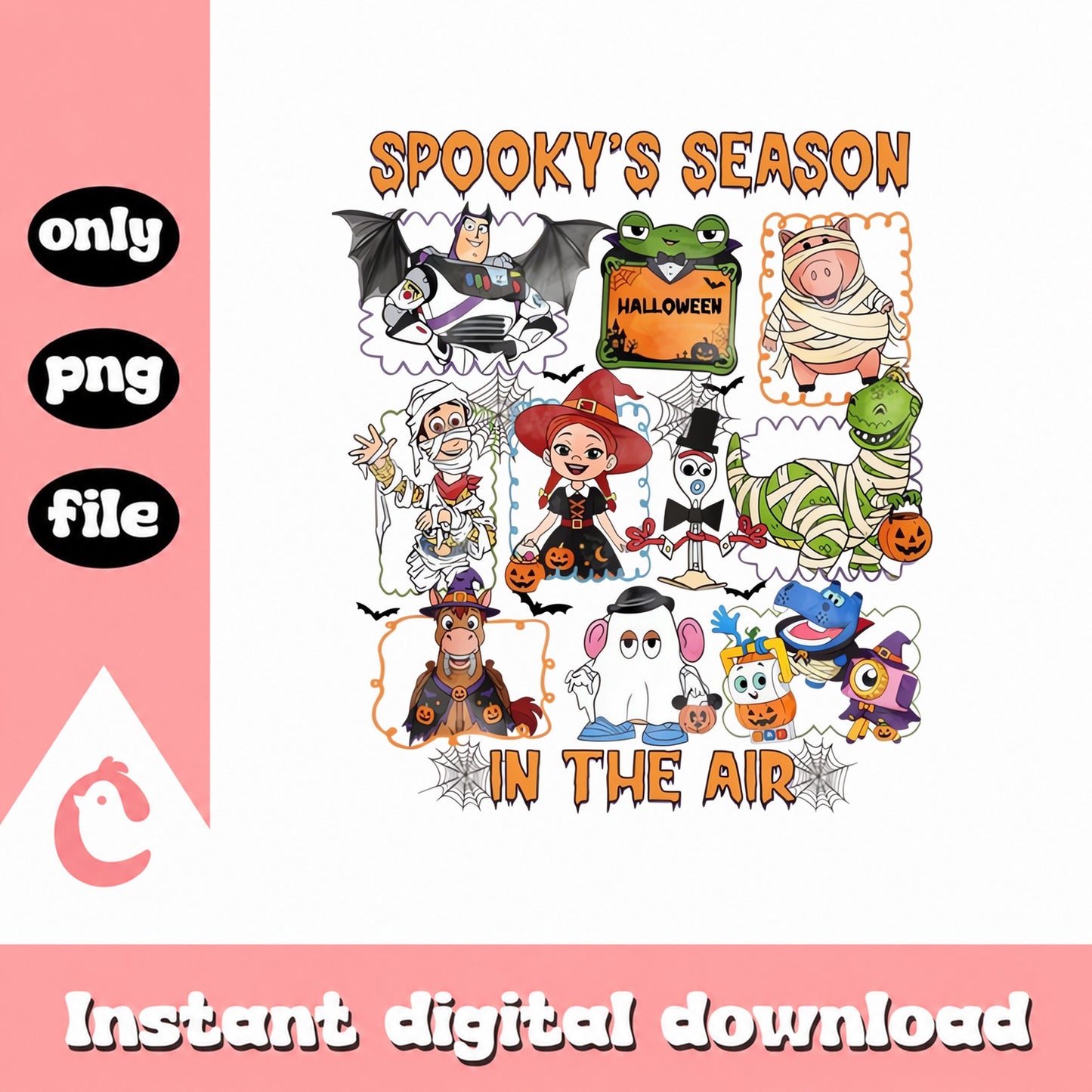 Toy Story Halloween PNG Bundle, Spooky Season Clipart, PNG