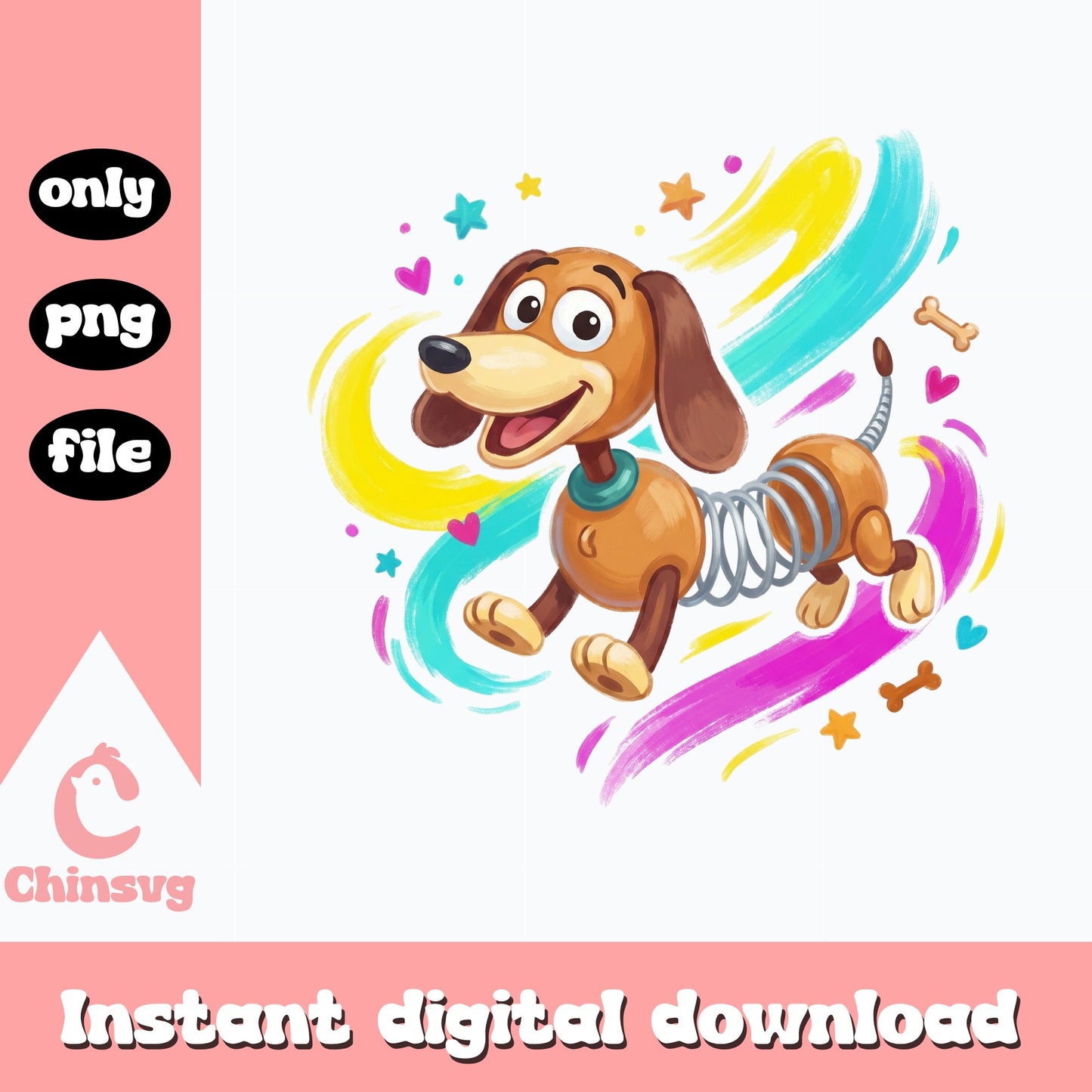 Slinky Dog Toy Story PNG, Disney Pixar PNG, Toy Story PNG