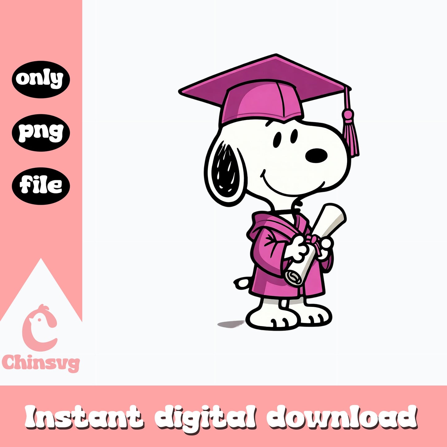 Snoopy Graduation PNG, Peanuts Graduate Clipart, Class Of 2025 PNG