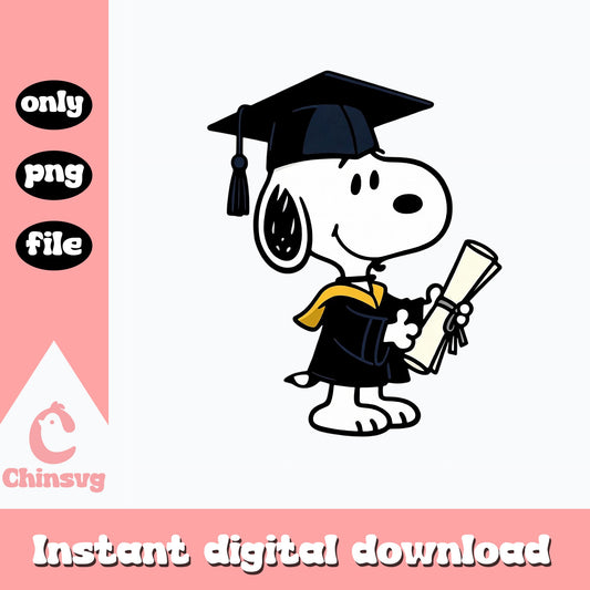 Snoopy Graduation PNG, Peanuts Graduate Clipart, Class Of 2025 PNG