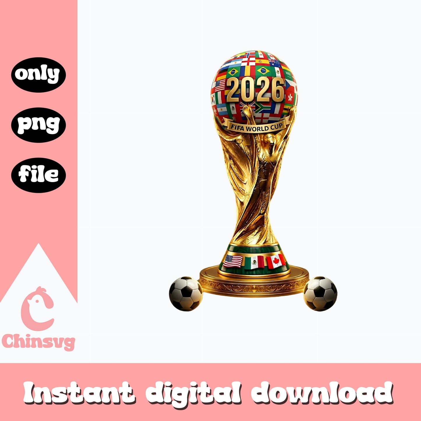 FIFA World Cup 2026 Trophy PNG, Soccer Cup PNG, Football PNG