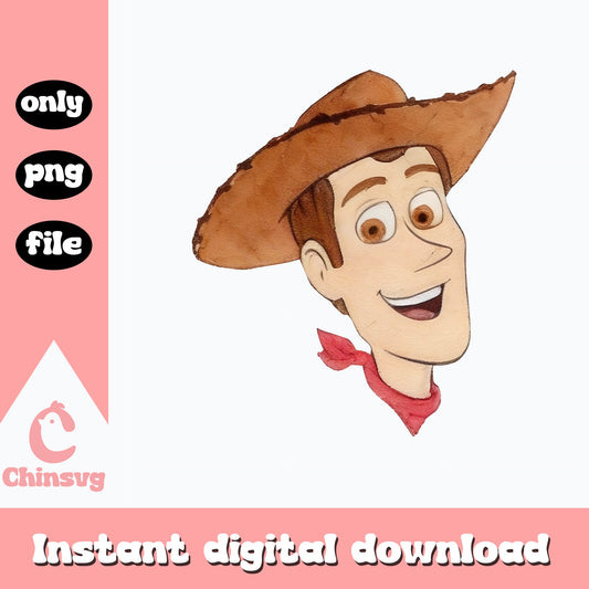 Woody Toy Story Watercolor PNG, Disney Pixar PNG, Cowboy PNG
