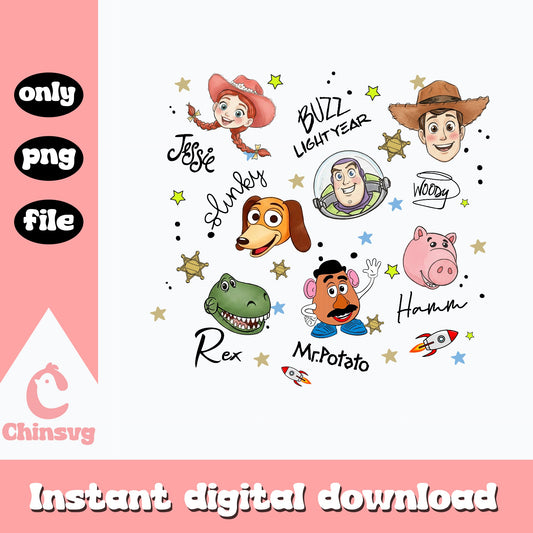 Toy Story Characters PNG Bundle, Woody Buzz Lightyear PNG, Disney PNG