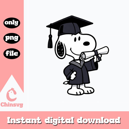 Snoopy Graduation PNG, Peanuts Graduate Clipart, Class Of 2025 PNG