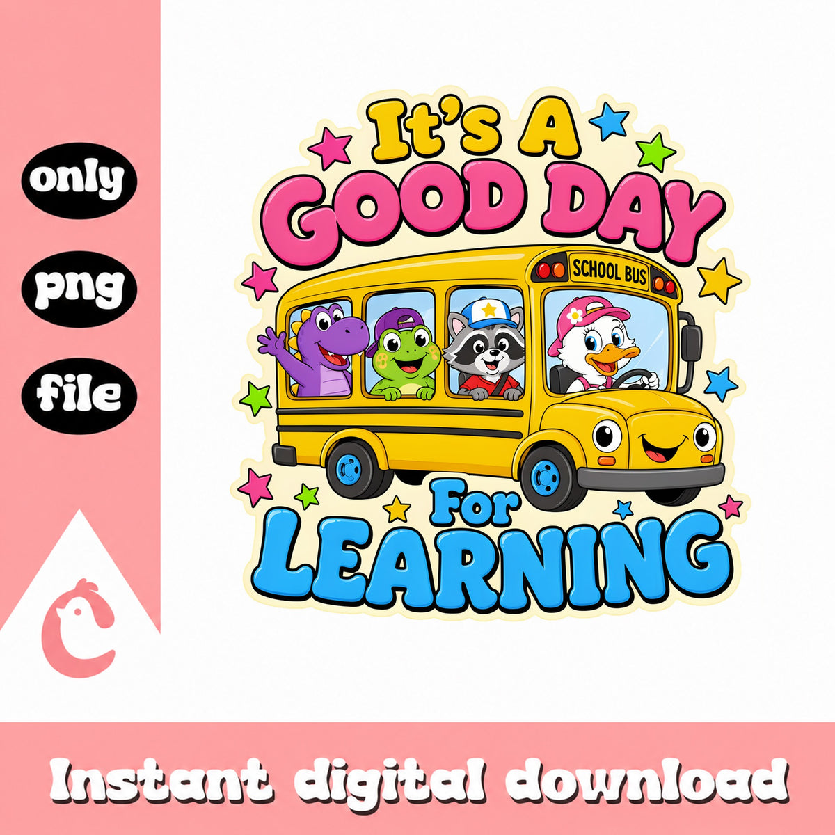 Good Day For Learning School Bus PNG, Back To School PNG, Teacher PNG