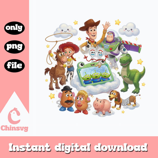 Toy Story Characters Bundle PNG, Woody Buzz Lightyear PNG, Disney PNG