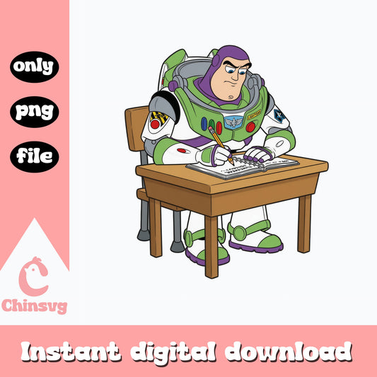 Buzz Lightyear Back To School PNG, Toy Story PNG, Disney PNG