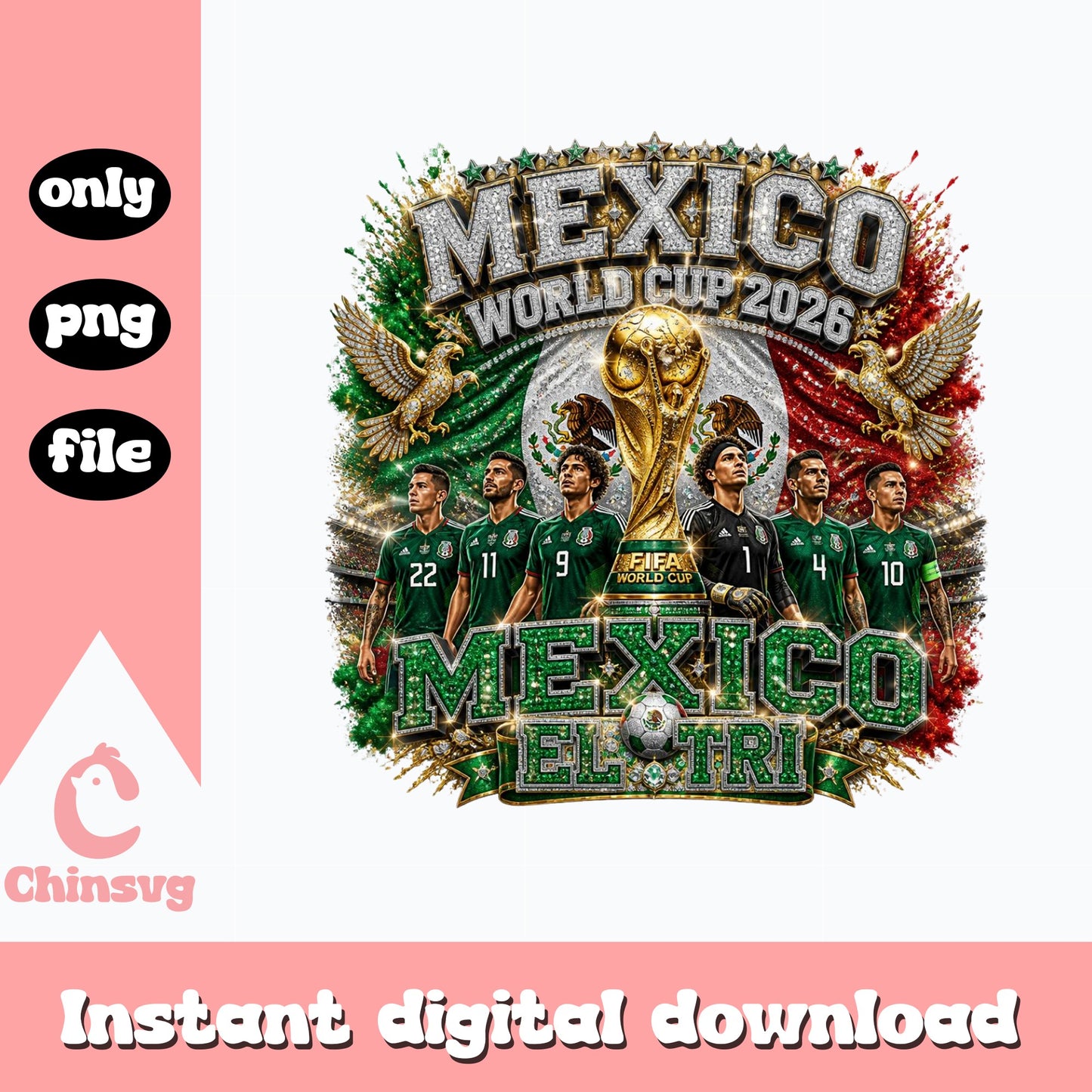 Mexico El Tri World Cup 2026 PNG, Mexico Soccer PNG, FIFA PNG