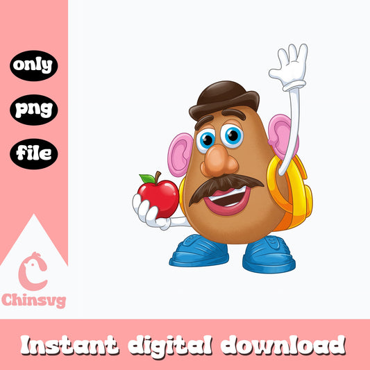 Mr Potato Head Back To School PNG, Toy Story PNG, Teacher PNG