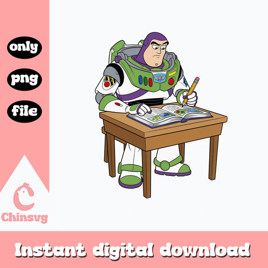 Buzz Lightyear Back To School PNG, Toy Story PNG, Disney PNG