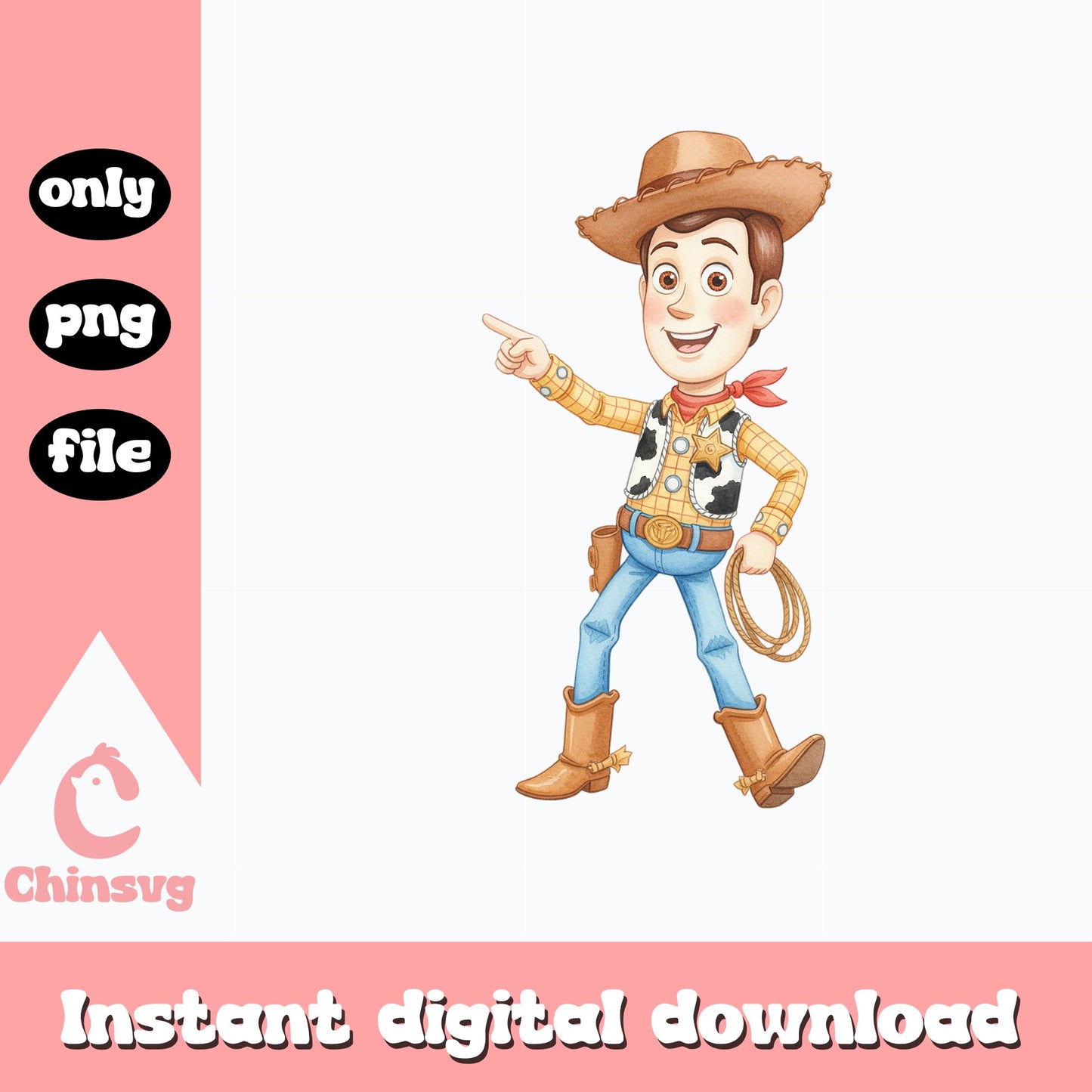 Woody Toy Story PNG, Disney Pixar Cowboy PNG, Toy Story PNG