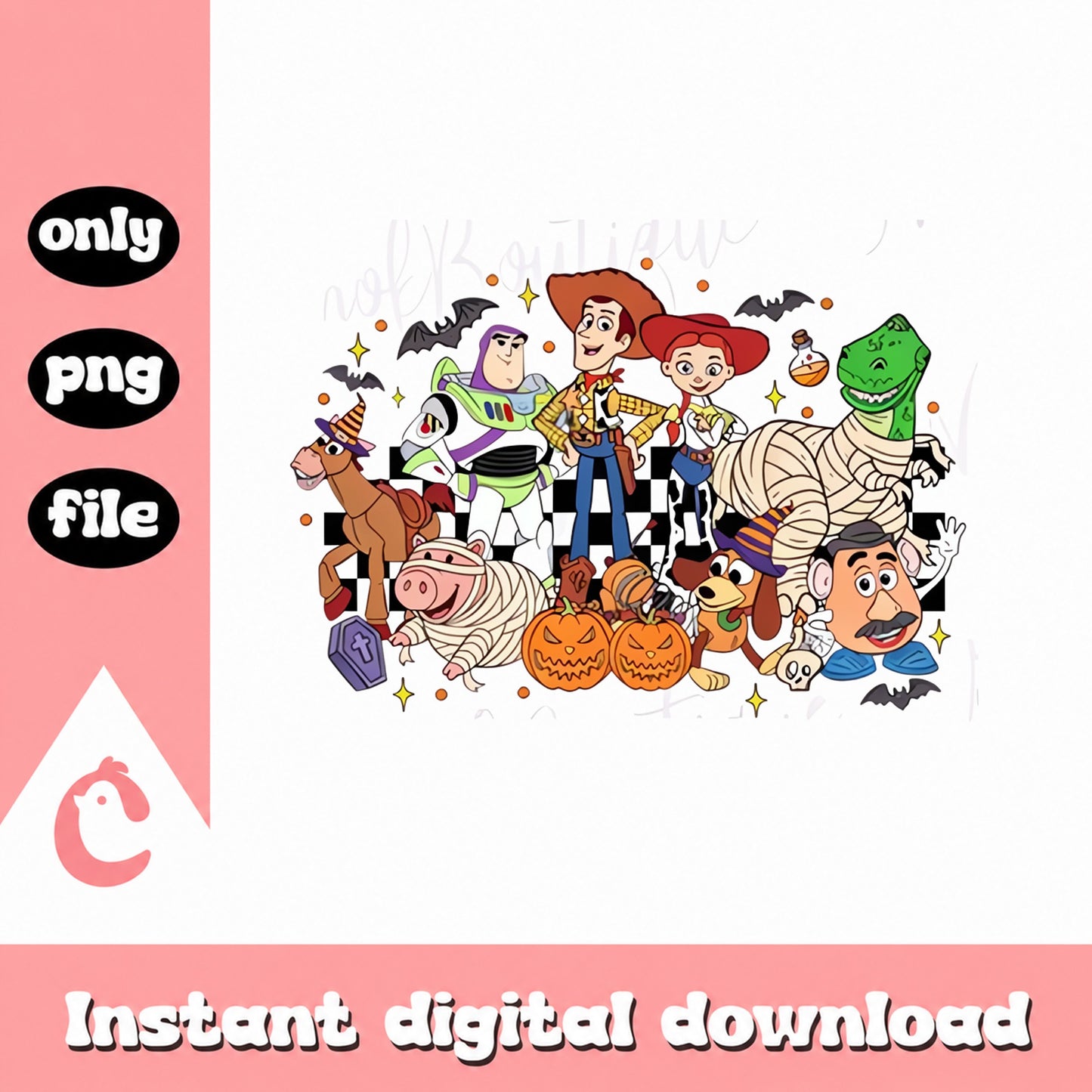 Toy Story Halloween PNG Bundle, Disney Characters, Halloween PNG