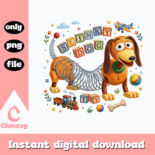 Slinky Dog Toy Story PNG, Disney Pixar PNG, Toy Story PNG