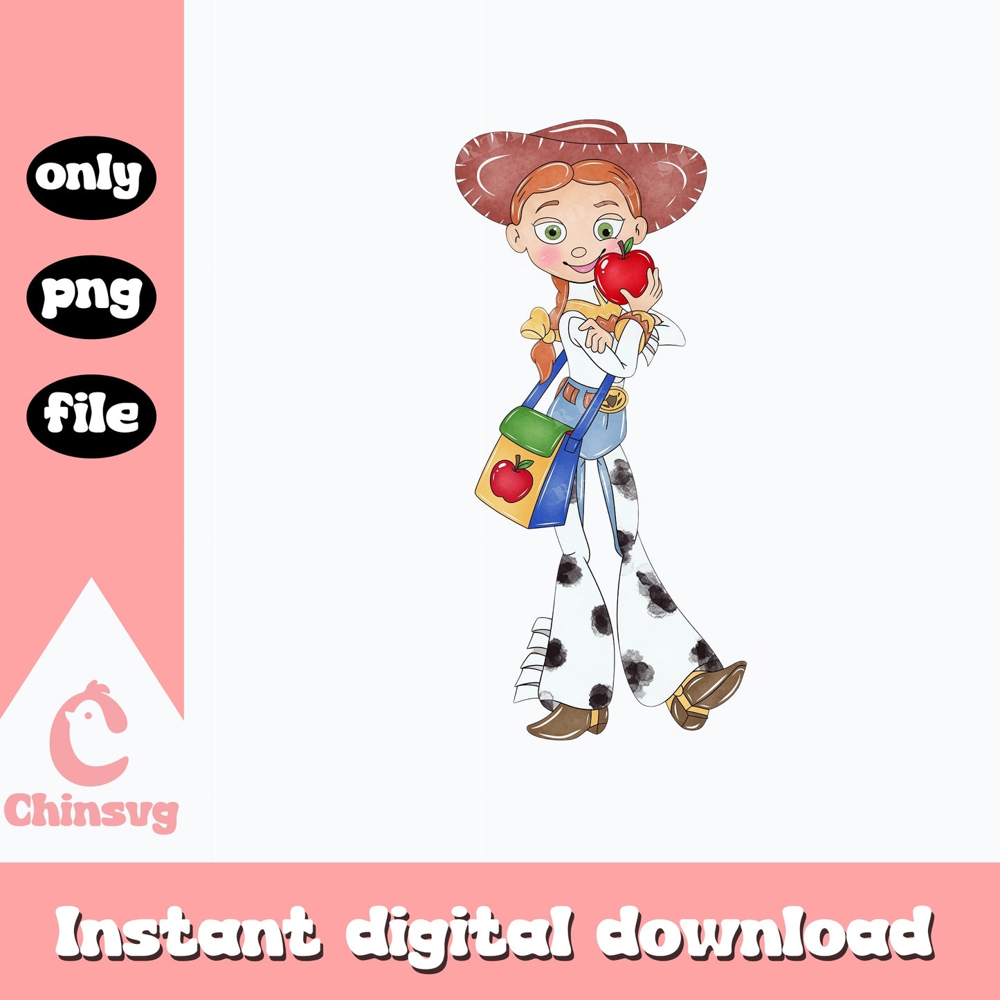 Jessie Toy Story Back To School PNG, Disney PNG, Teacher PNG