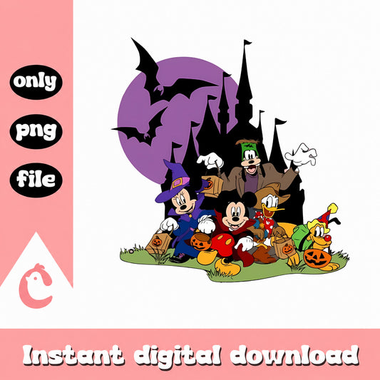 Mickey And Friends Halloween PNG, Disney Halloween PNG, Trick Or Treat PNG