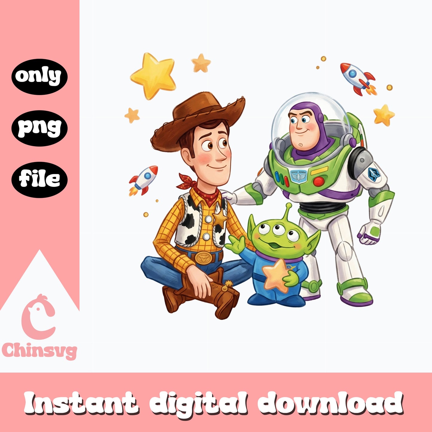 Toy Story Characters PNG, Woody Buzz Lightyear PNG, Disney PNG