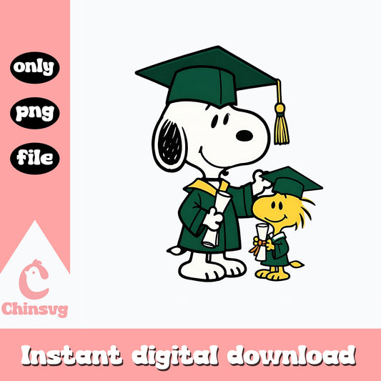 Snoopy Graduation PNG, Woodstock Graduate PNG, Peanuts PNG