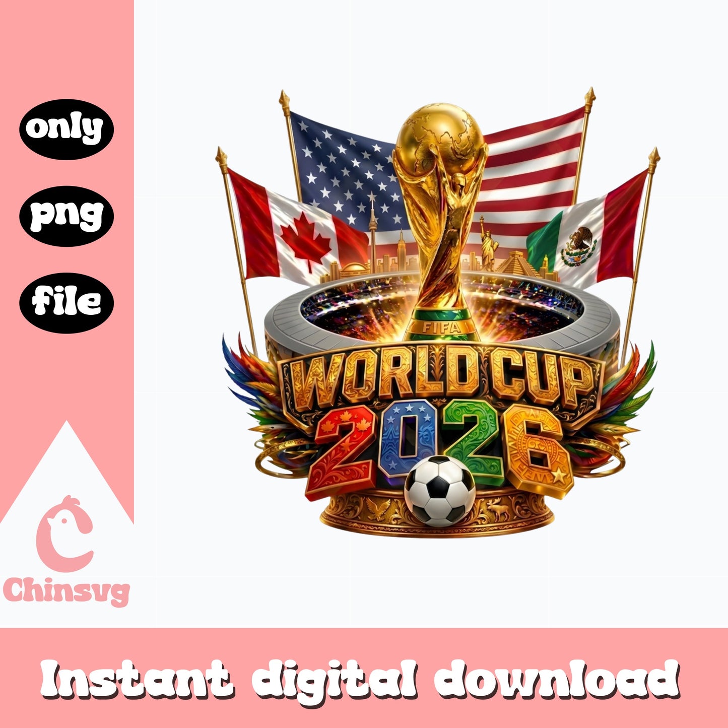 FIFA World Cup 2026 PNG, Soccer Trophy PNG, Football PNG