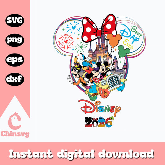 Disney Best Day Ever 2026 SVG, Mickey And Friends SVG, Disney Trip SVG PNG