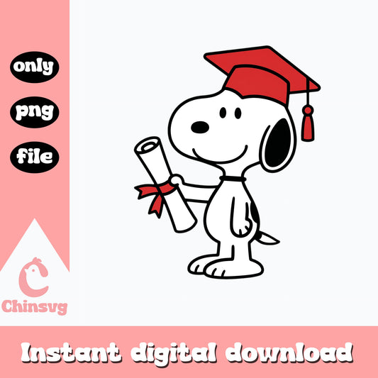 Snoopy Graduation PNG, Peanuts Graduate Clipart, Class Of 2025 PNG