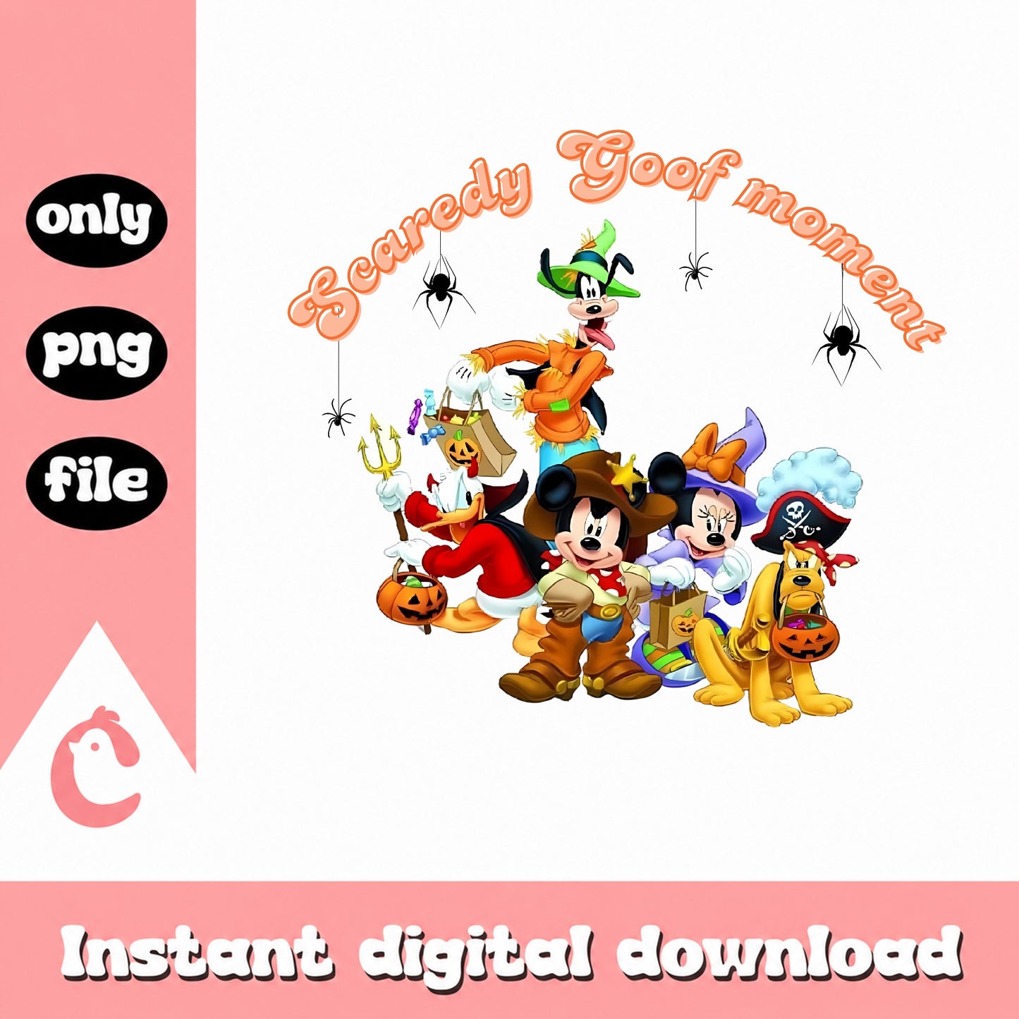 Mickey And Friends Halloween PNG, Disney Halloween PNG, Trick Or Treat PNG