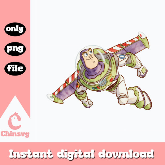 Buzz Lightyear Watercolor PNG, Toy Story Disney PNG, Clipart PNG