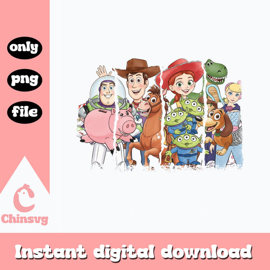 Toy Story Characters PNG, Woody Buzz Lightyear PNG, Disney PNG
