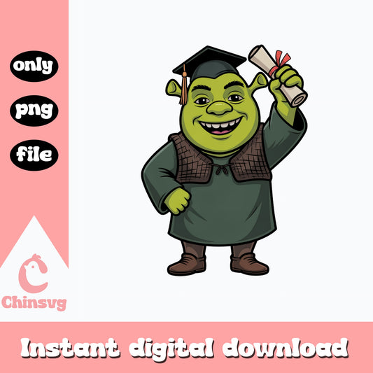 Shrek Graduation PNG, Funny Graduation Clipart, Graduate PNG