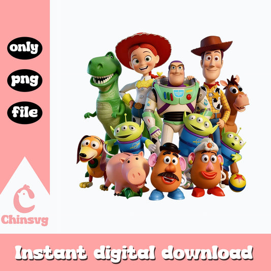 Toy Story Characters Bundle PNG, Woody Buzz Lightyear PNG, Disney PNG