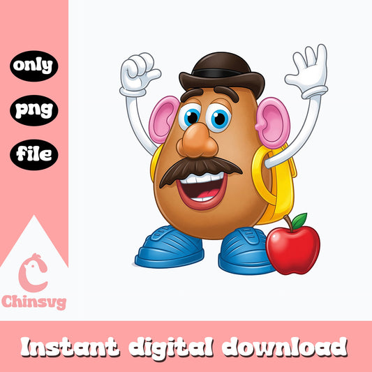 Mr Potato Head Back To School PNG, Toy Story PNG, Teacher PNG