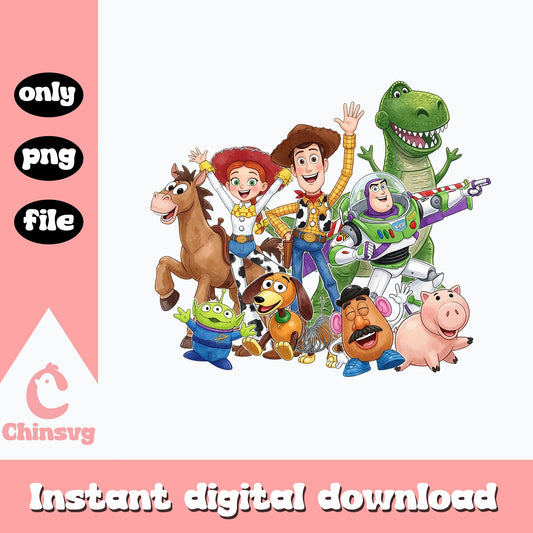 Toy Story Characters PNG, Woody Buzz Lightyear PNG, Disney PNG