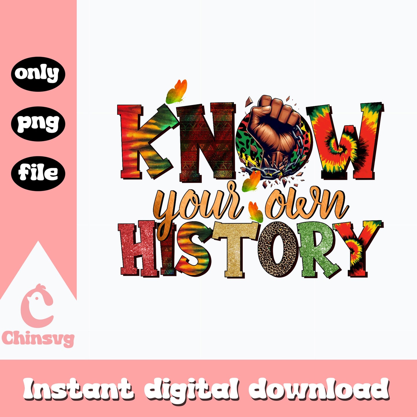 Know Your Own History PNG, Black History Month PNG, Juneteenth PNG