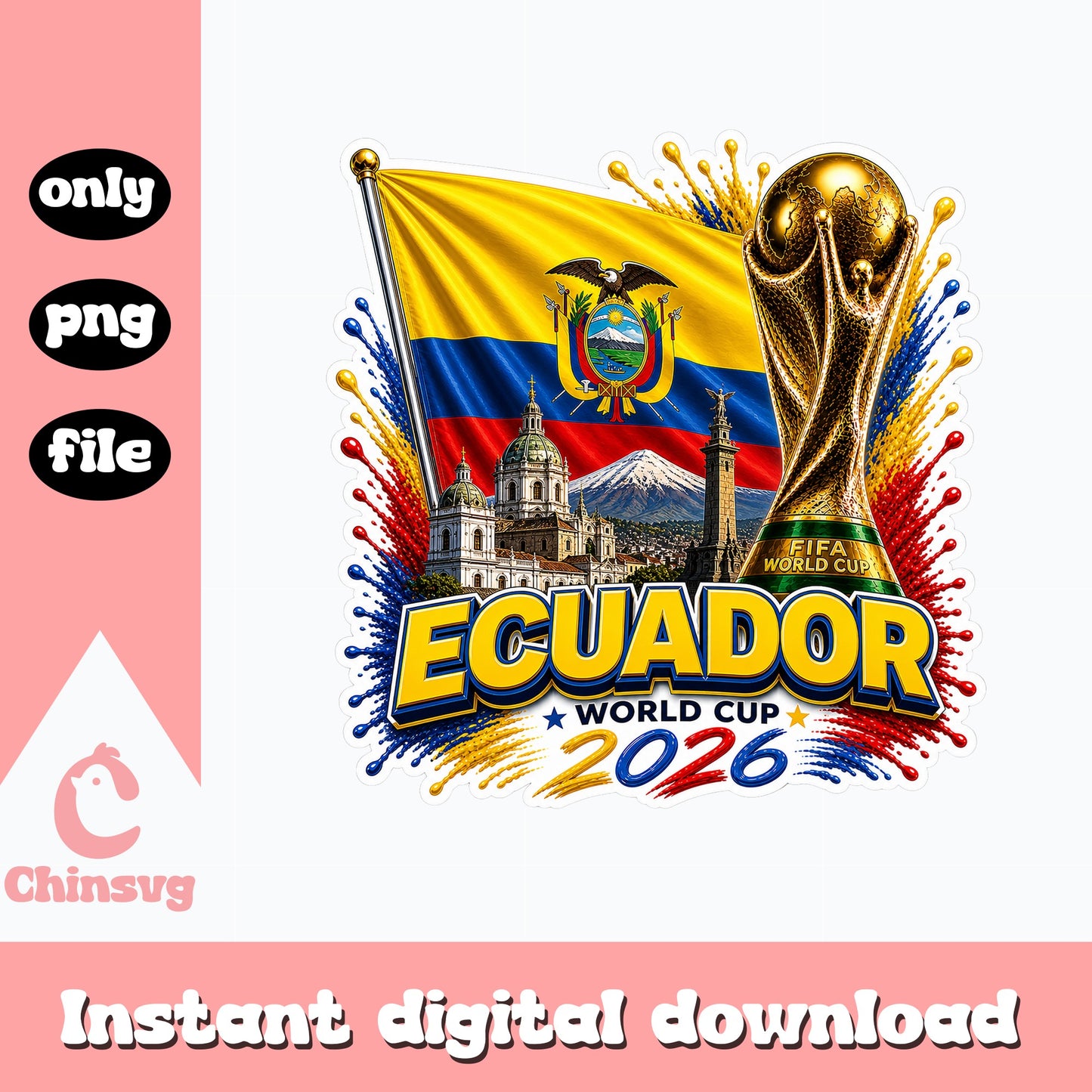 Ecuador World Cup 2026 PNG, Ecuador Soccer Fan, Football PNG