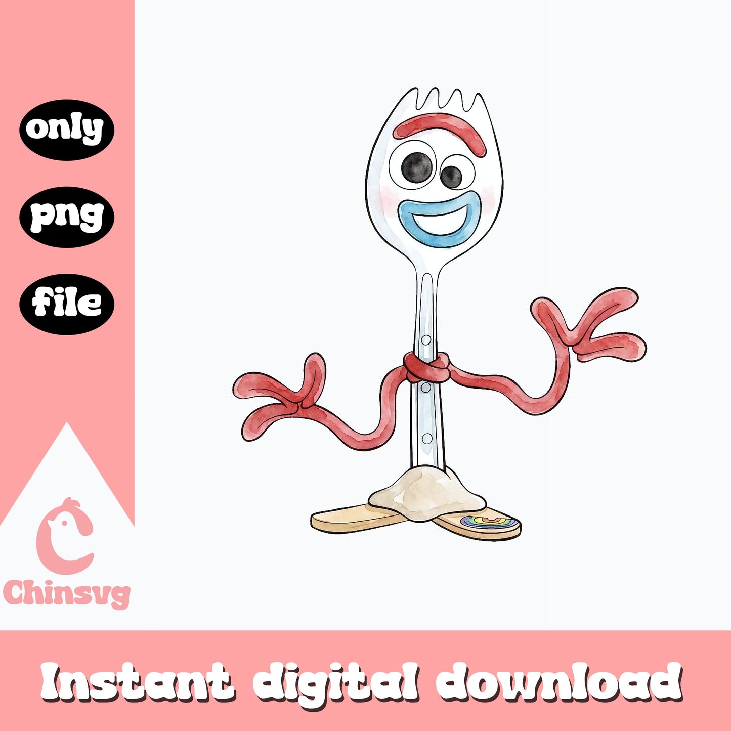 Forky Toy Story PNG, Disney Pixar Clipart, Toy Story PNG