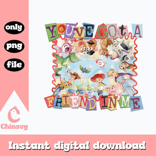 Toy Story You've Got A Friend In Me PNG, Woody Buzz PNG, Disney PNG