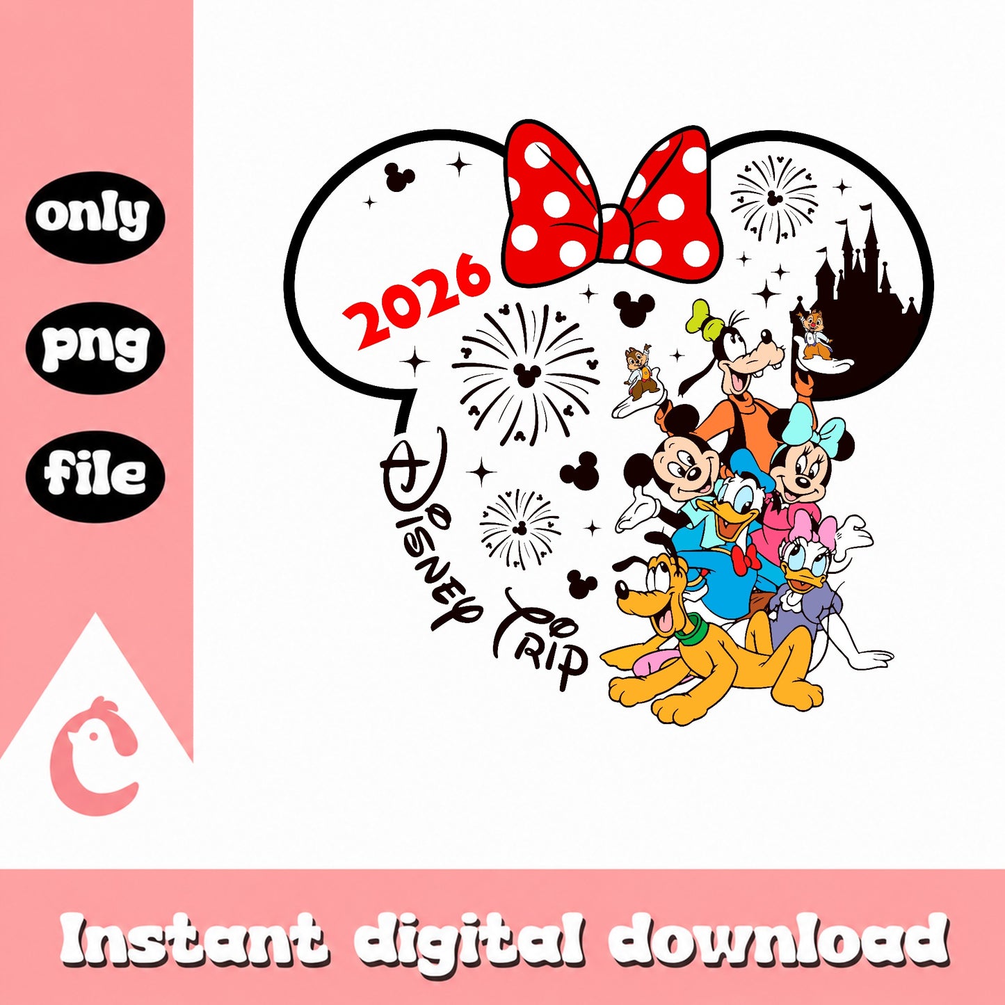 Disney Trip 2026 PNG, Mickey And Friends Vacation PNG, Disney PNG