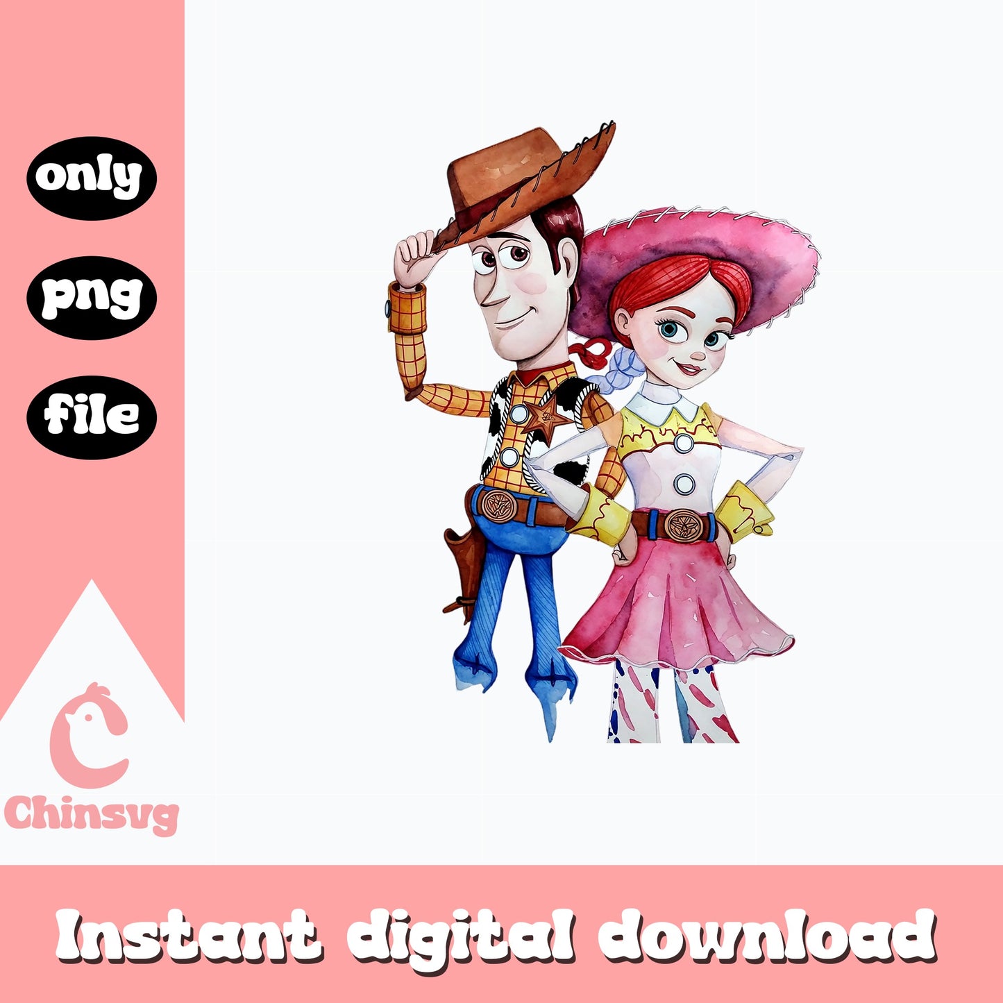 Woody And Jessie Toy Story PNG, Disney Pixar PNG, Toy Story PNG