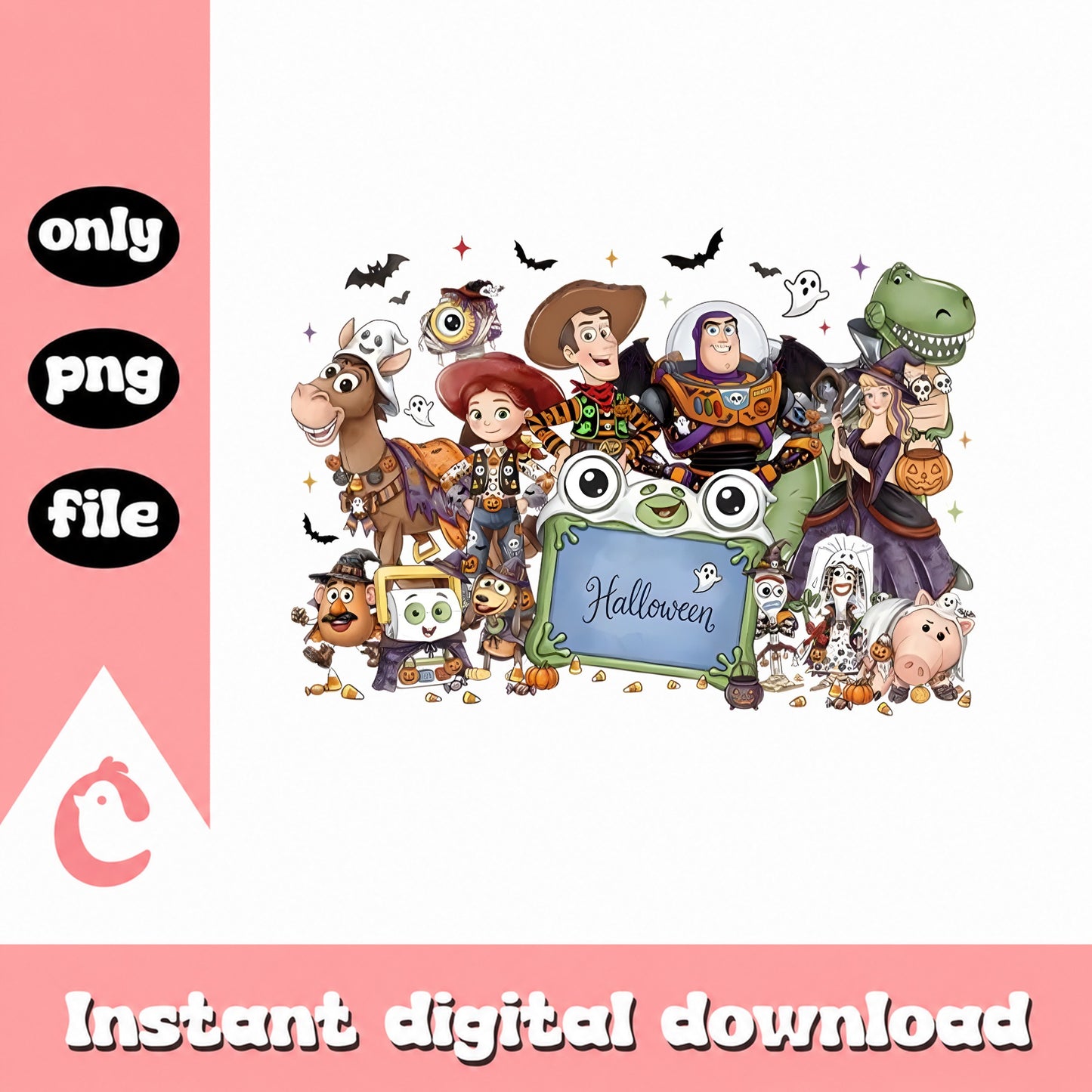 Toy Story Halloween PNG Bundle, Disney Characters, Halloween PNG