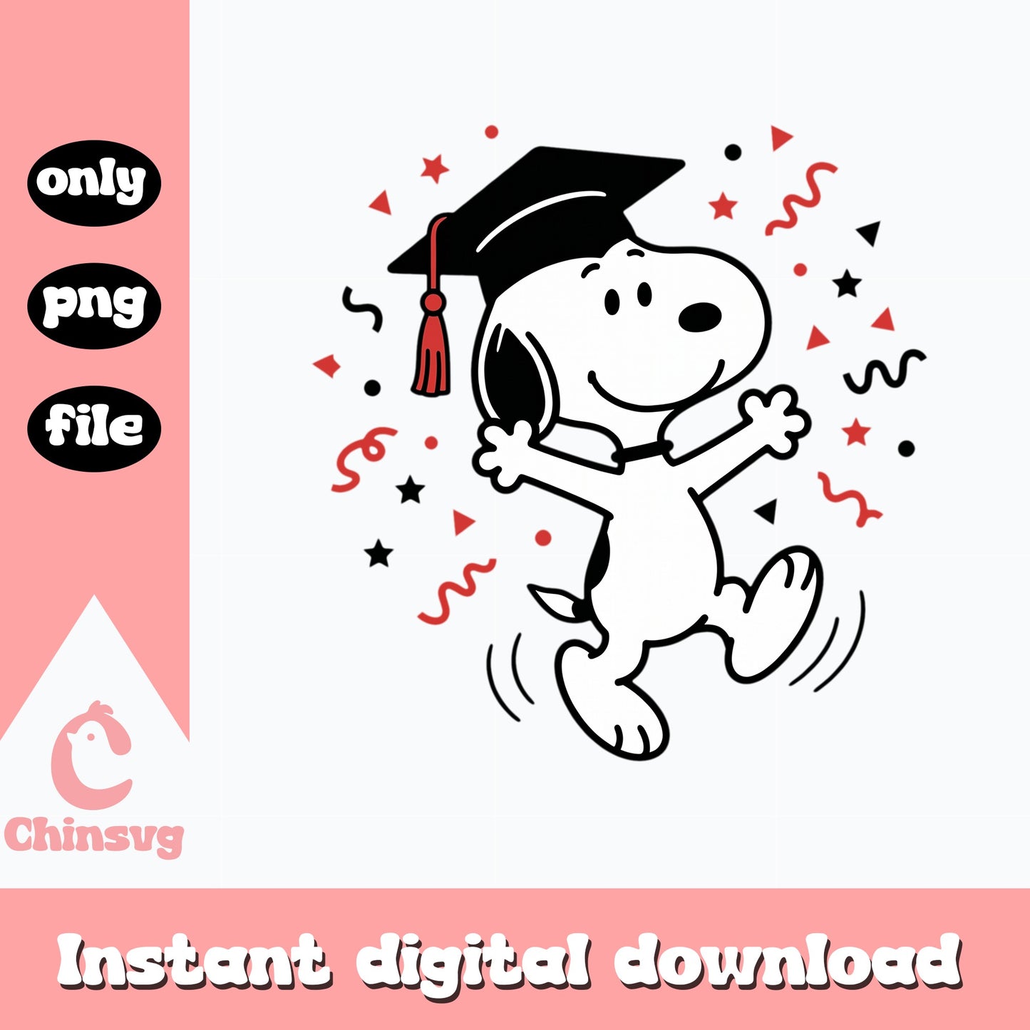 Snoopy Graduation PNG, Peanuts Graduate PNG, Class Of 2025 PNG