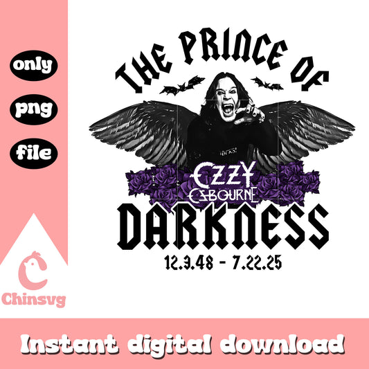 the prince of darkness design png, ozzy osbourne rip png